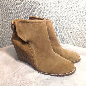 Lucky Brand Yasine Tan Leather Booties size 9.5